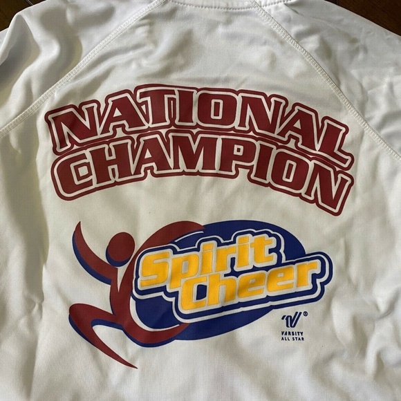 Cheer & Dance Varsity National Champion Jacket Spirit Cheer White Small - Picture 1 of 3